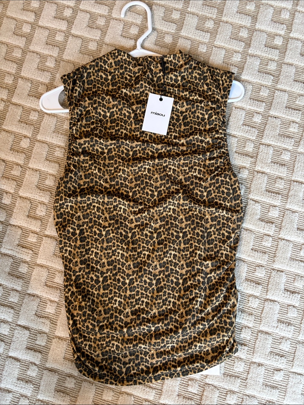 NWT Miaou Leopard Cam Top Size L